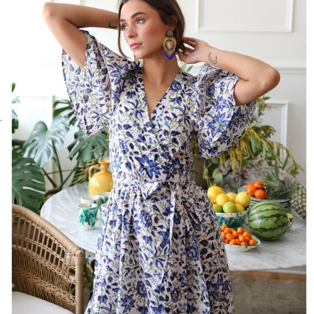 New Mille Helena Dress Blue Tiger Lily XXS